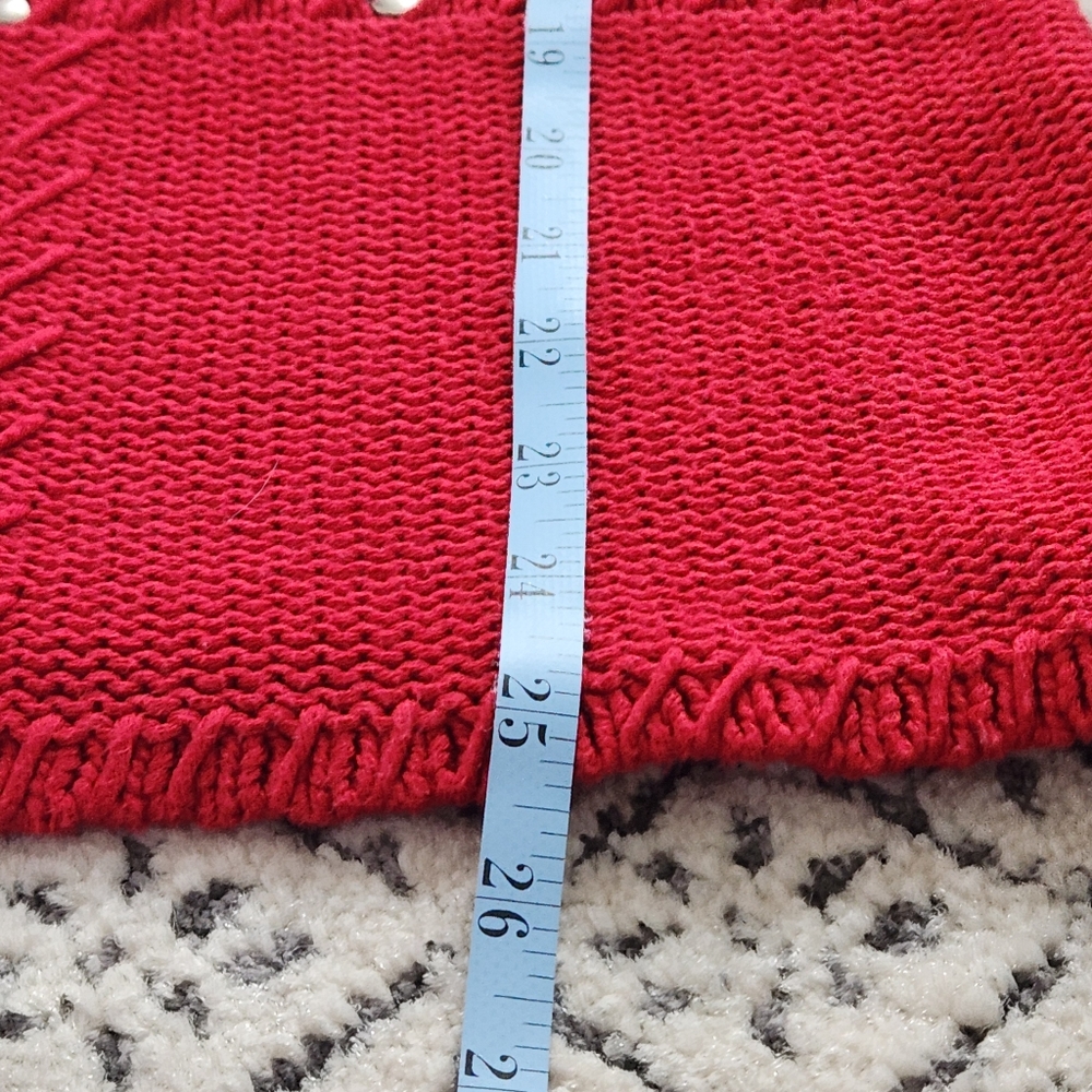 Chico's Cardigan Sweater Chunky Heavy Warm Red Rivet Big Buttons Large/ 3 - Picture 11 of 14